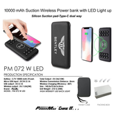 Wireless Power Bank with Suction 10000 mAh - PM 072 W